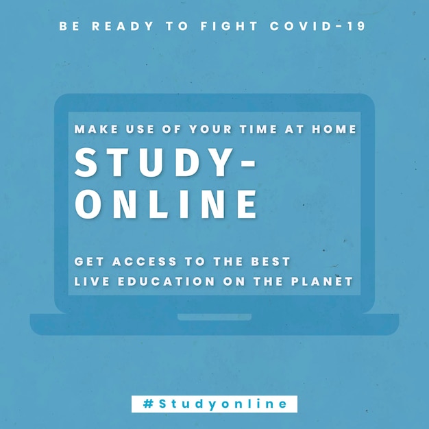 Free vector study-online get access to the best live education template