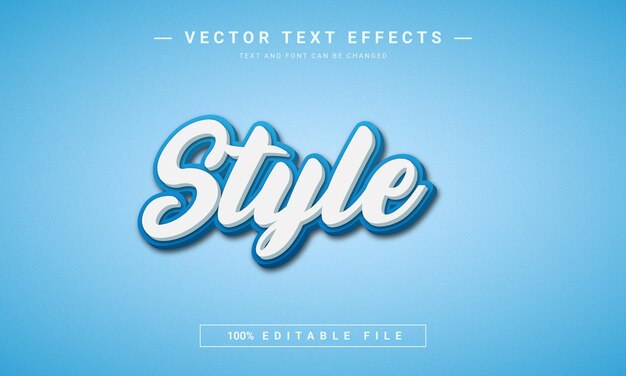 Style editable text effect