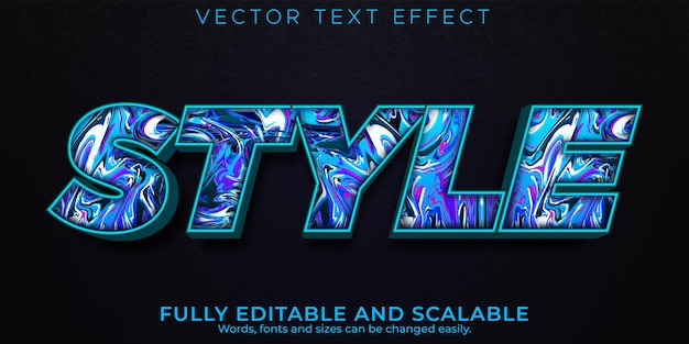 Free vector style modern text effect, editable sport and luxury text style