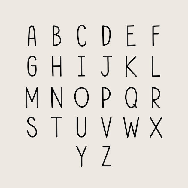 Стилизованный вектор алфавита