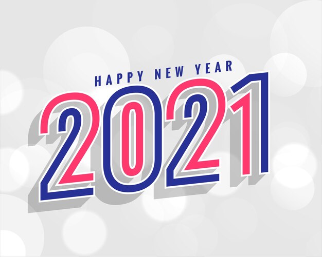 Stylish 2021 new year background in line style