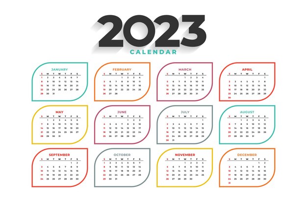 Стильный новогодний календарь на 2023 год для офисного стола