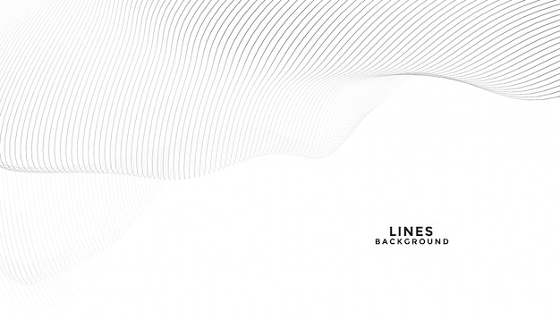 Stylish abstract black lines on white background