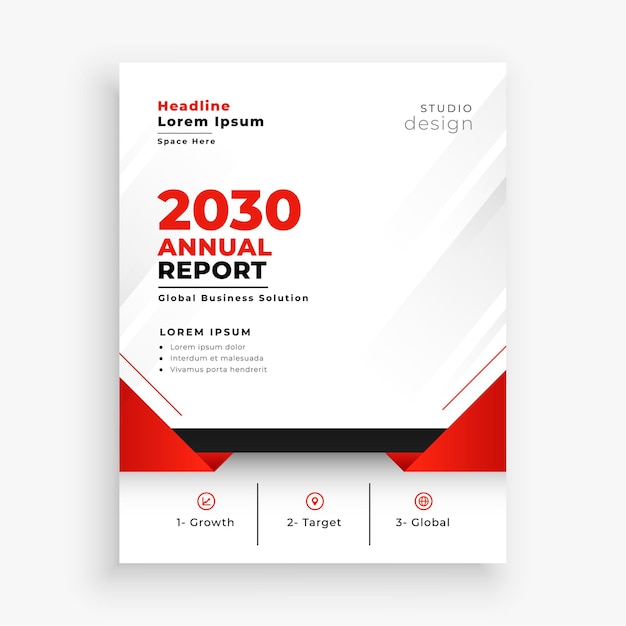 Stylish annual report business brochure flyer design