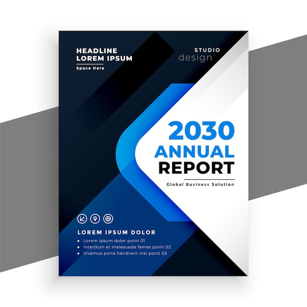 Free vector stylish annual report magazine flyer a company stationery