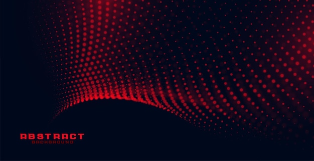 Stylish black background with red particles pattern