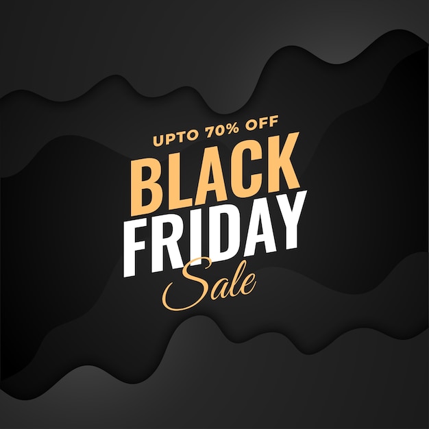 Free vector stylish black friday sale dark background design