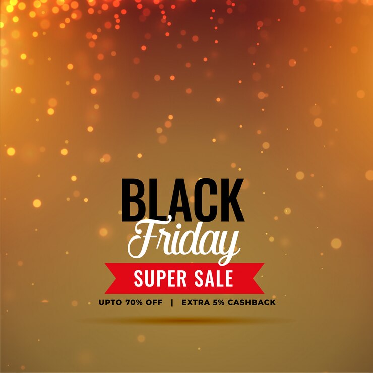 Free Vector stylish black friday sale sparkles background 