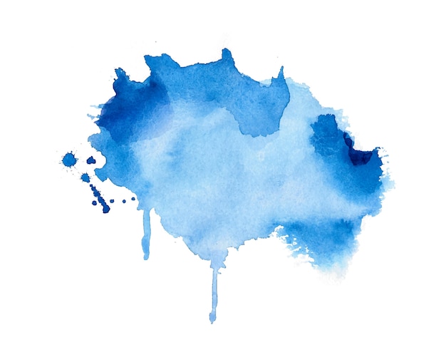 Stylish blue watercolor stain texture background