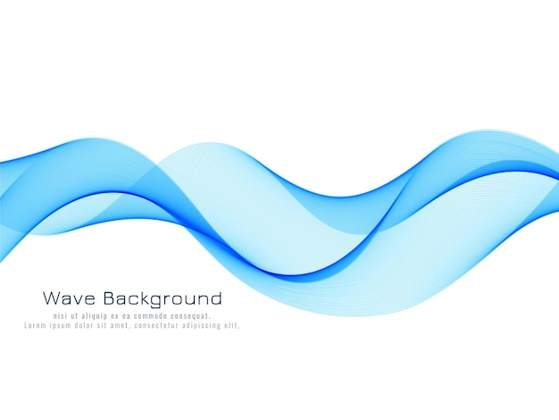 Free vector stylish blue wave background design