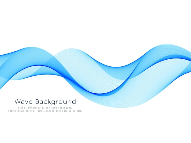 Stylish blue wave background design 