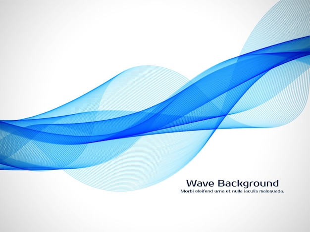 Free vector stylish blue wave background design