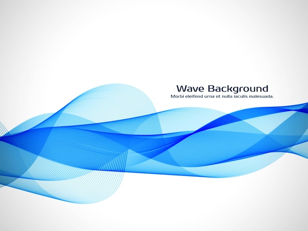 Stylish blue wave background