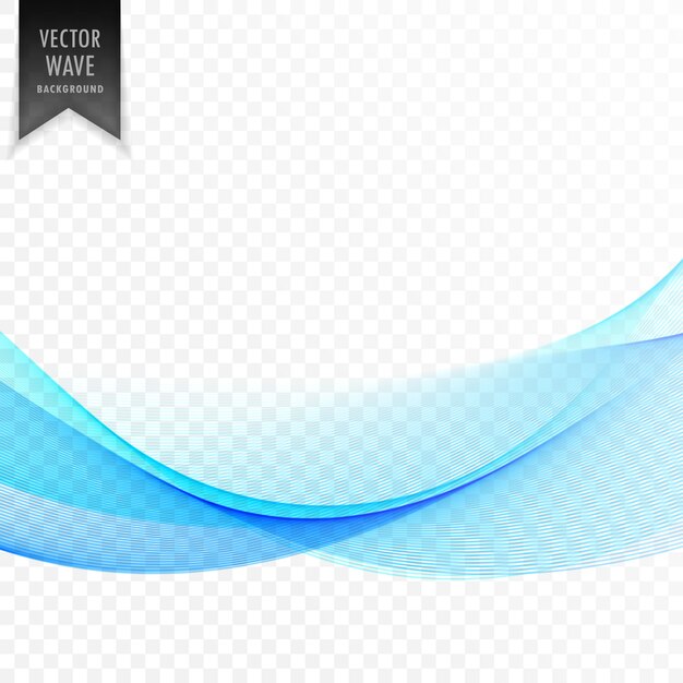 スタイリッシュな青い波のデザインベクトル