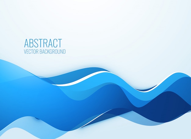 Free vector stylish blue wavy abstract background