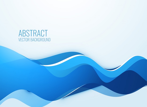 スタイリッシュな青い波状の抽象的な背景