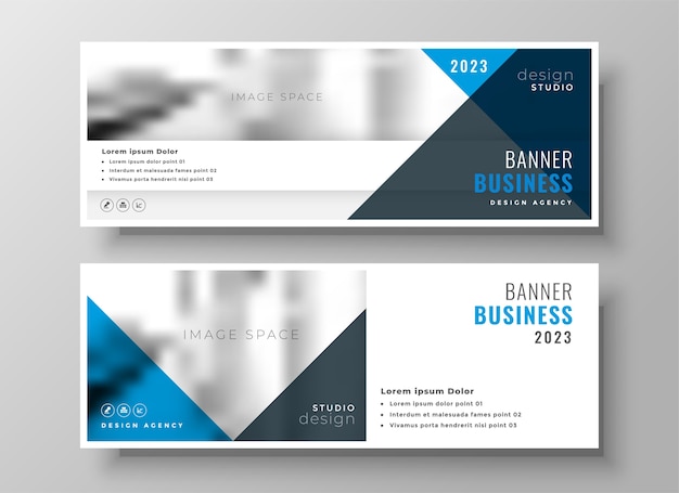 Free vector stylish business facebook cover or header in blue theme design