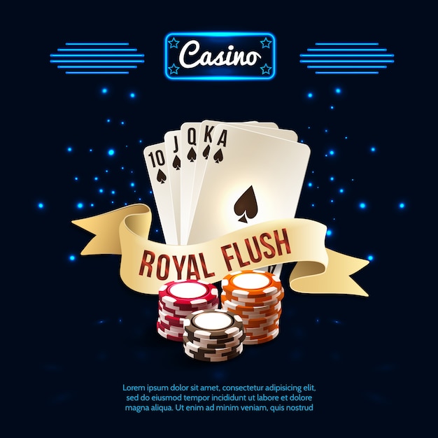 Stylish casino realistic composition