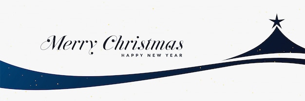 Free vector stylish christmas tree design banner