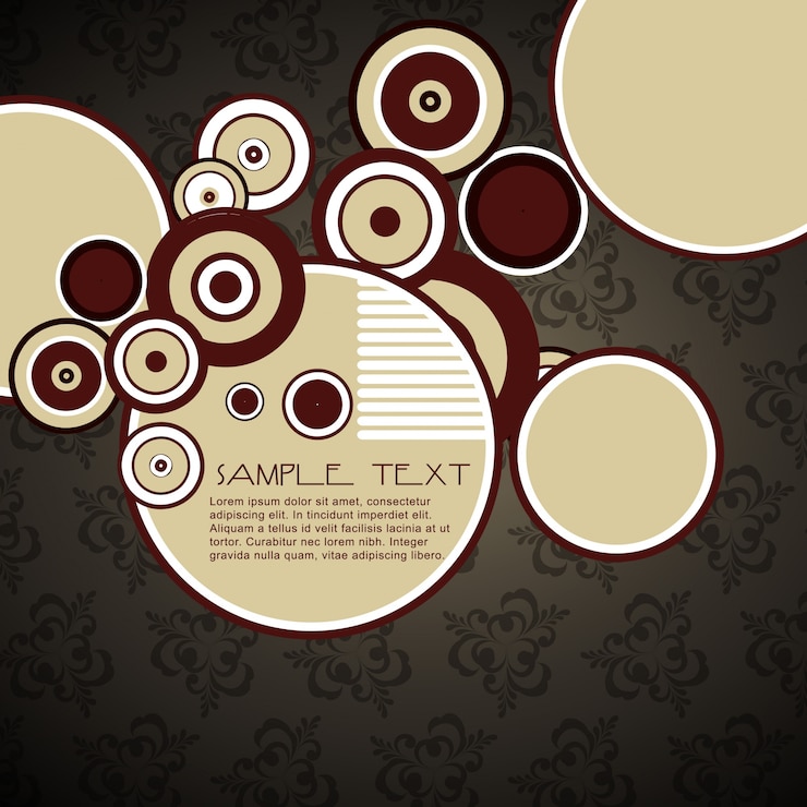 Free Vector stylish circle design with space for your text