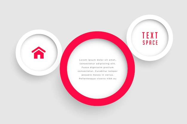 Бесплатное векторное изображение Стильный круглый дизайн с текстовым пространством для баннера веб-бизнеса