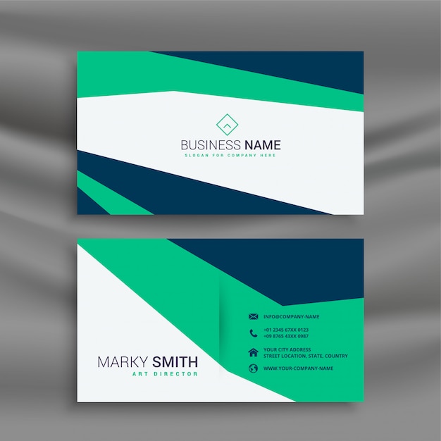 Stylish clean geometric business card template