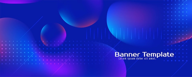 Stylish colorful flow trendy banner template