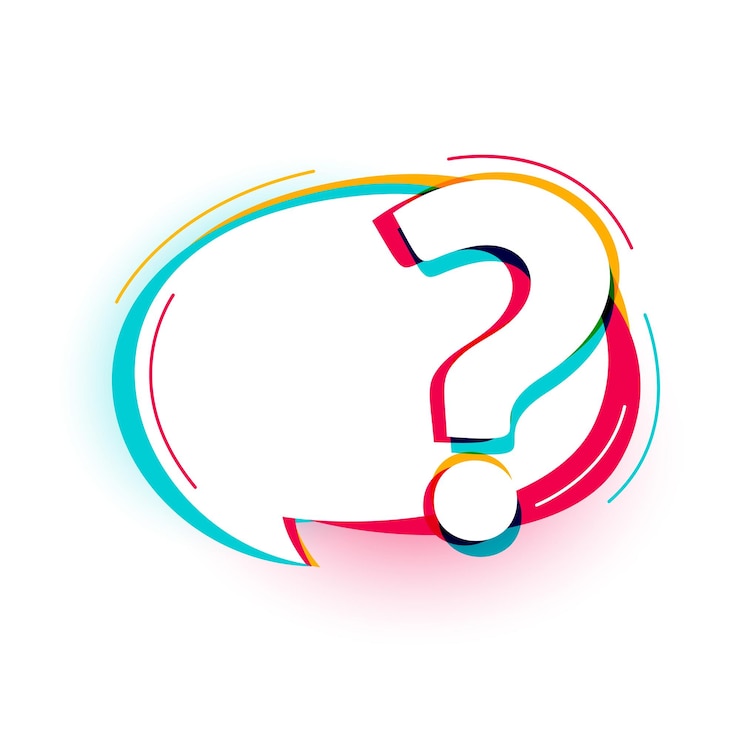 Free Vector stylish and colorful question mark symbol background with chat boz design vector