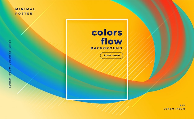 Stylish colors flow abstract background