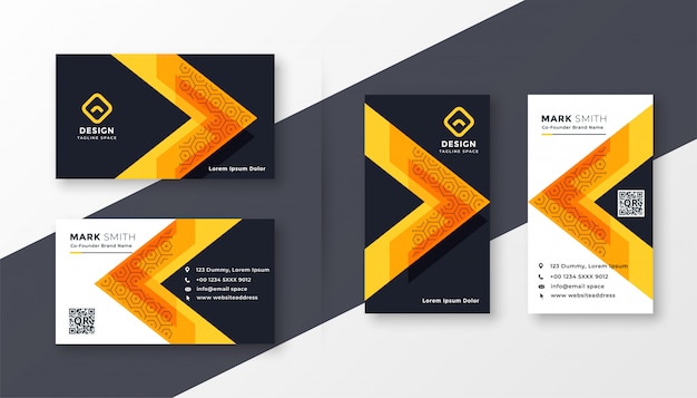 Free vector stylish company business card design