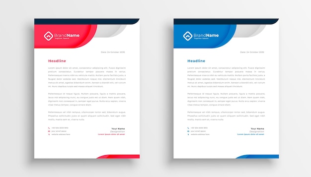 Free vector stylish company letterhead template for business identity