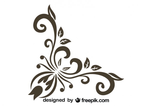 Free vector stylish corner vintage graphic element