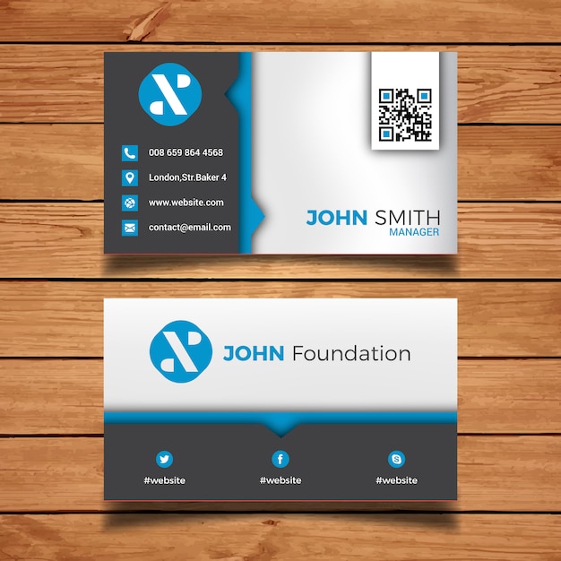 Free vector stylish corporate business card