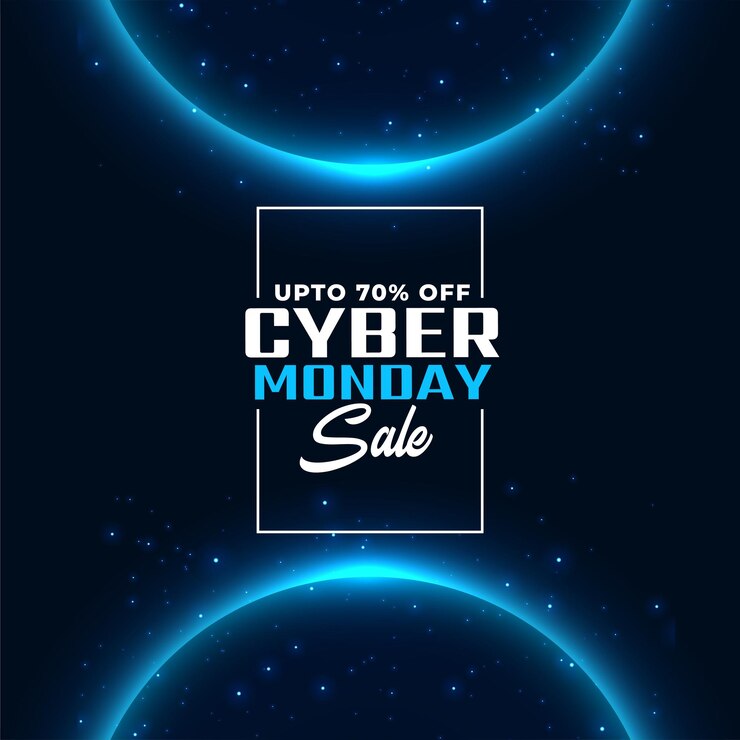 Free Vector stylish cyber monday sale with discount offer