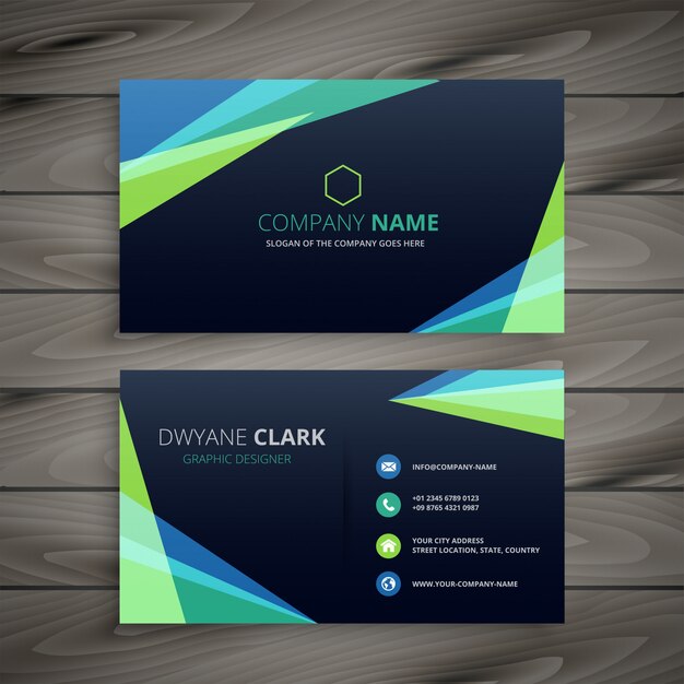 Stylish dark abstract business card design