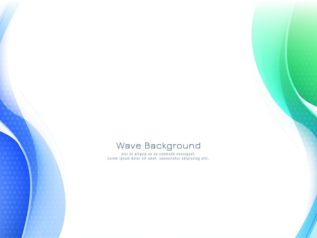 スタイリッシュな装飾的なカラフルな波のデザインの背景ベクトル
