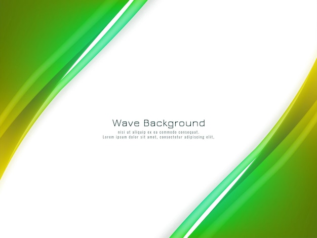 Stylish decorative colorful wave design background