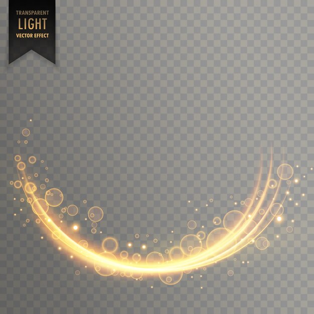 Stylish decorative golden light effect with sparkles background