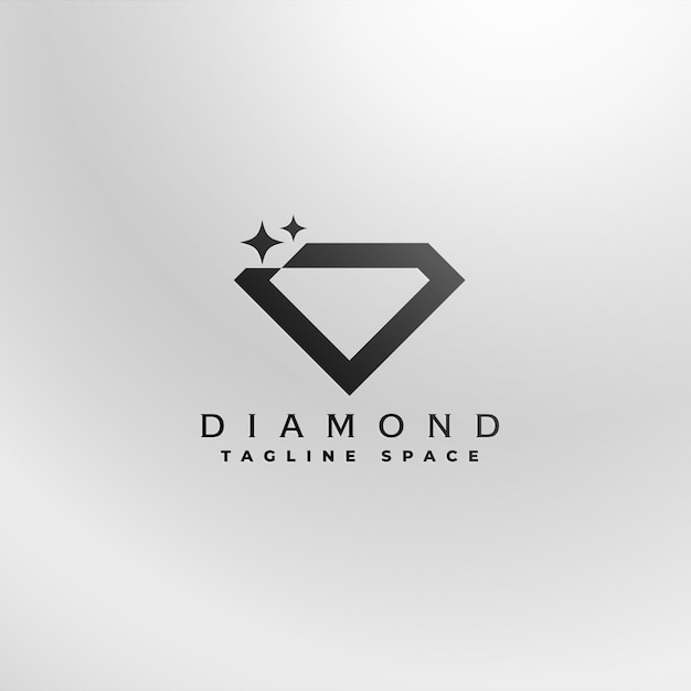 Free vector stylish diamond logotype icon design template