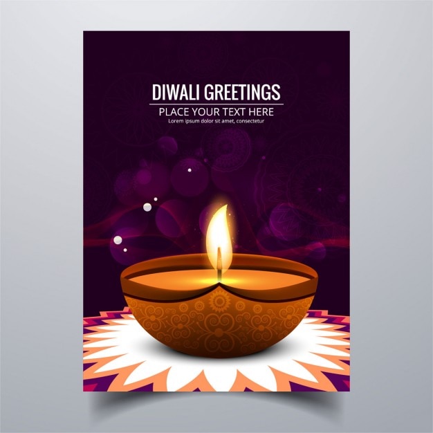 Stylish diwali greeting card