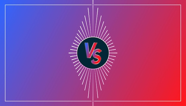 Free vector stylish duel contest versus banner for combat or conflict