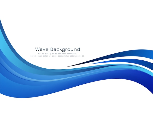 Stylish elegant blue wave background