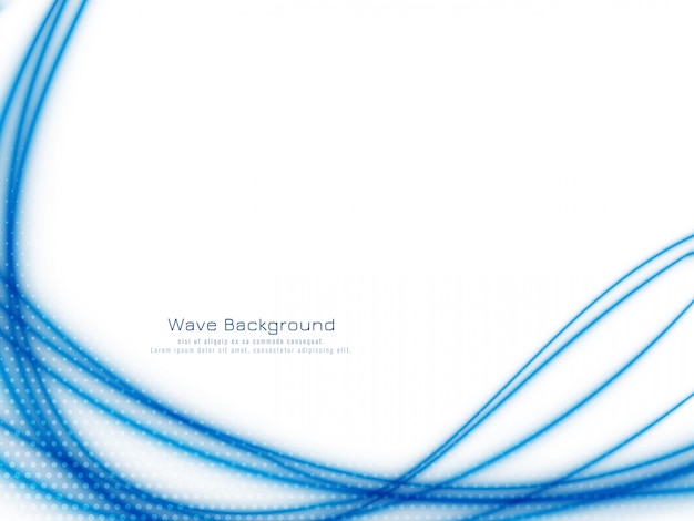 Stylish elegant blue wave background 