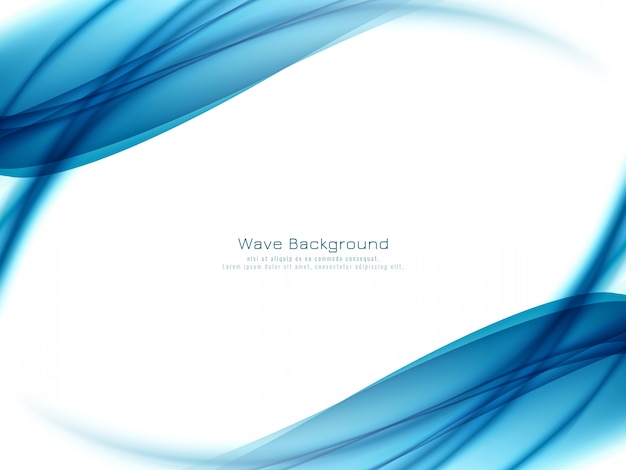 Stylish elegant blue wave background
