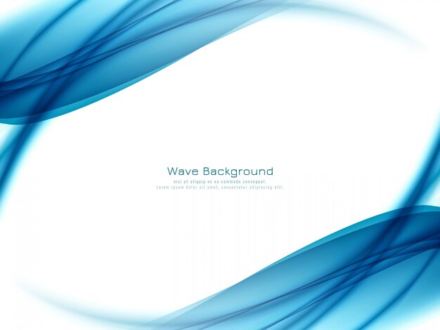 Stylish elegant blue wave background