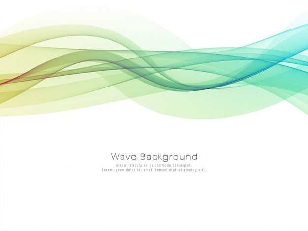 Stylish elegant colorful wave background
