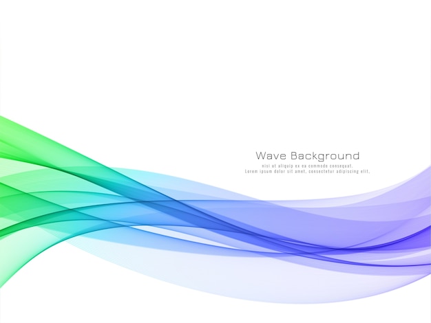 Stylish elegant colorful wave background