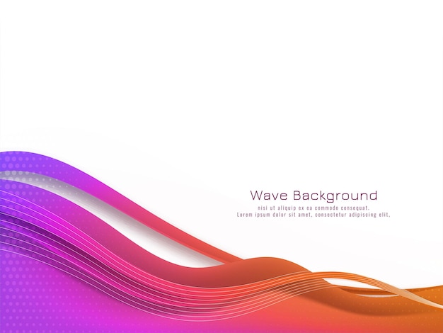 Stylish elegant colorful wave design background vector