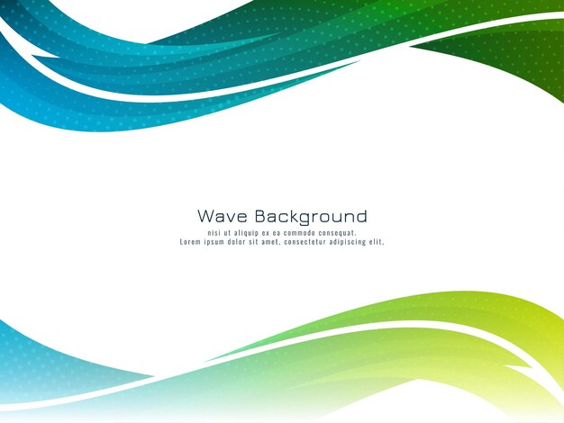 Stylish elegant colorful wave design modern background