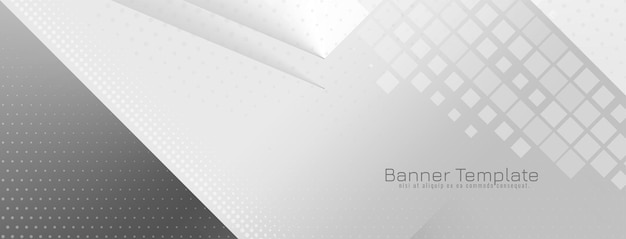 Stylish elegant gray color geometric business banner design